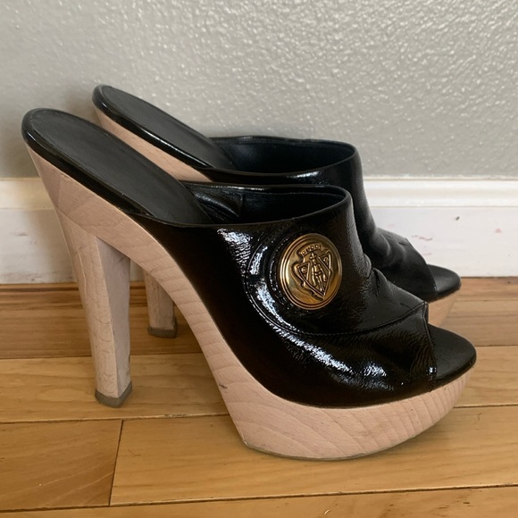 GUCCI- Authentic 🍀 EUC! Hysteria Line Women’s Heels/Mules- Size 7 - Picture 1 of 7